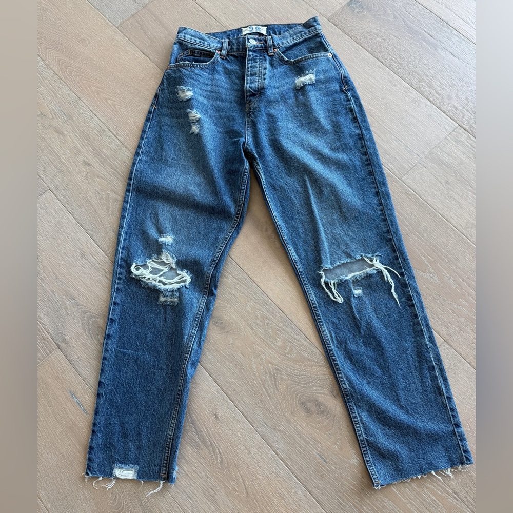 Free people denim jeans curvy distressed size  28
